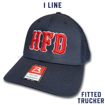 1 Line Custom Hat - Fitted Trucker