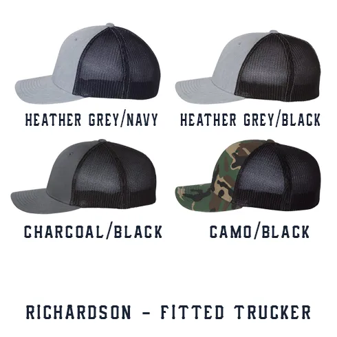 1 Line Custom Hat - Fitted Trucker