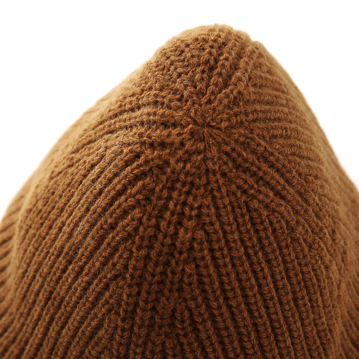 100% Wool Classic Ribbed Knit Beanie