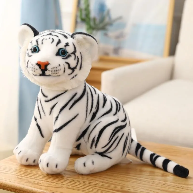 23-33cm Simulation Baby Tiger Plush Toy Stuffed Soft Wild Animal Forest Tiger Pillow Dolls For Children Kids Birthday Gift