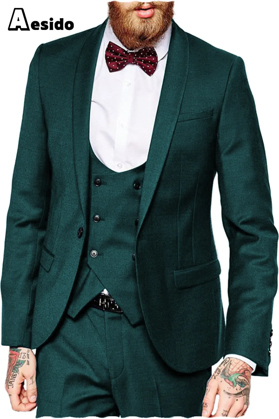 3 Pieces Notch Lapel Men's Suit（Blazer Vest Pants）