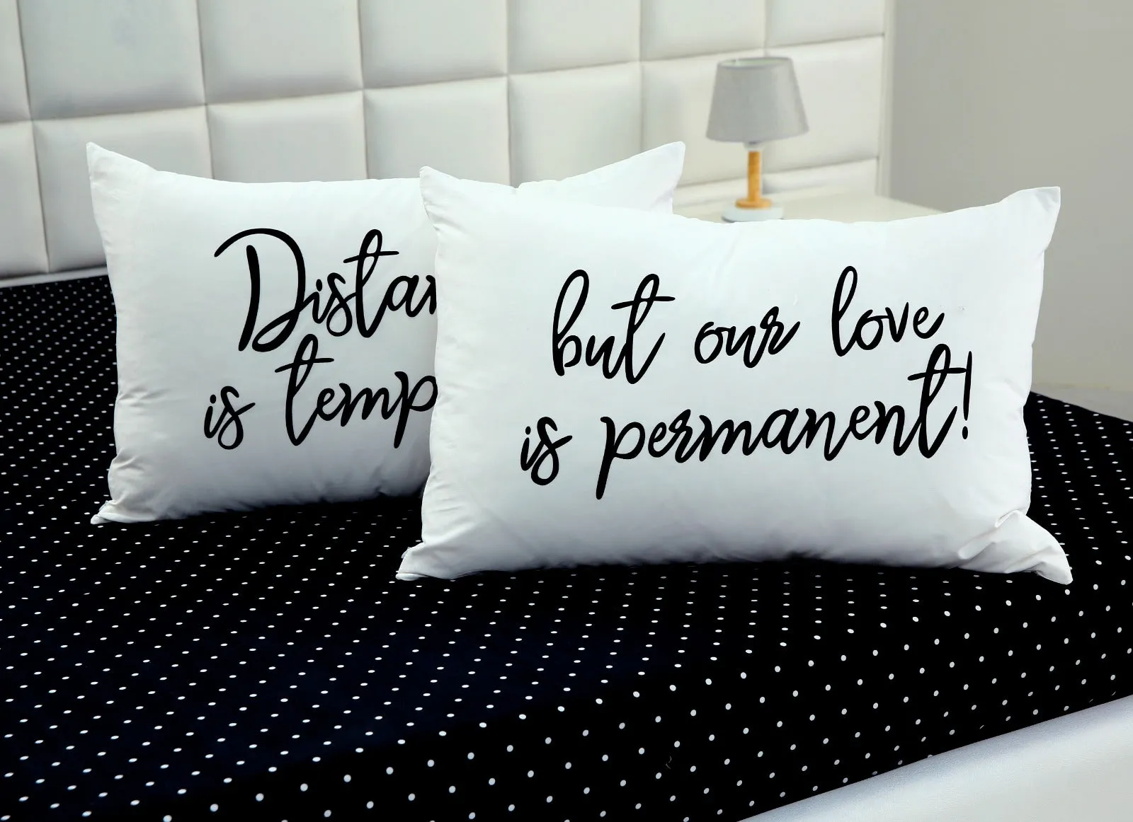 5 PCs Fitted Bed Sheet With Text Pillows-Couple Set CS03