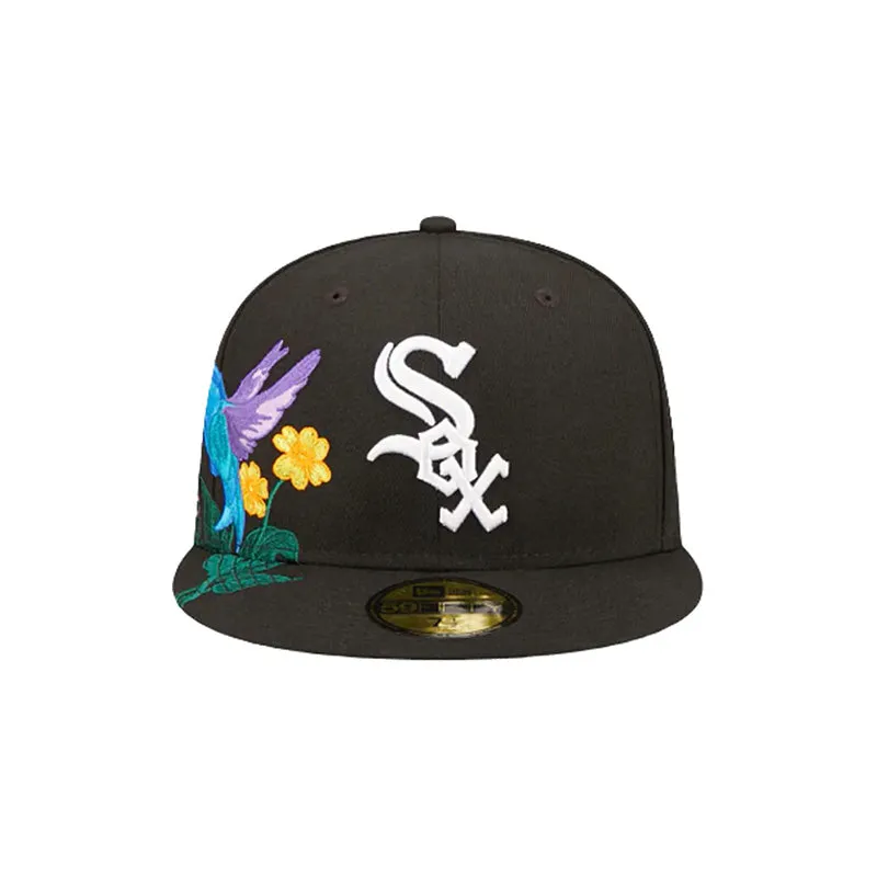 [60243437] Chicago White Sox Blooming Black 59FIFTY Men's Fitted Hat