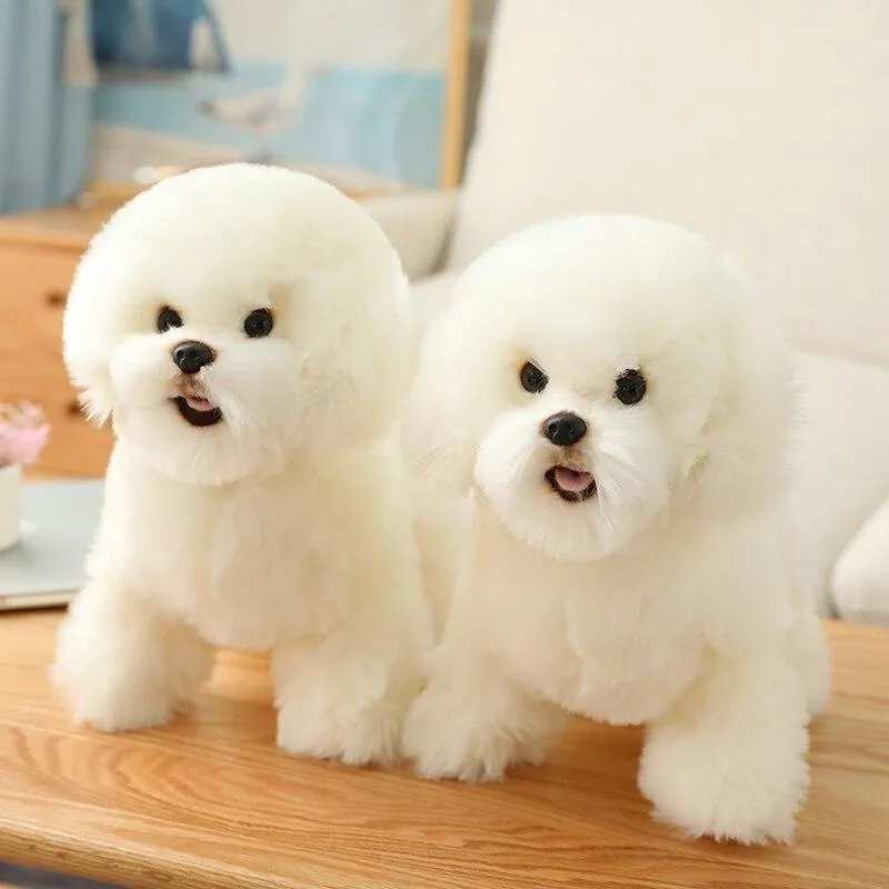 9 Kinds Dog Simulation Bichon Frise Plush Dog Toy Super Cute Likelife Corgi Dog Doll Stuffed Animal Maltese Dog Puppy Pets Toys