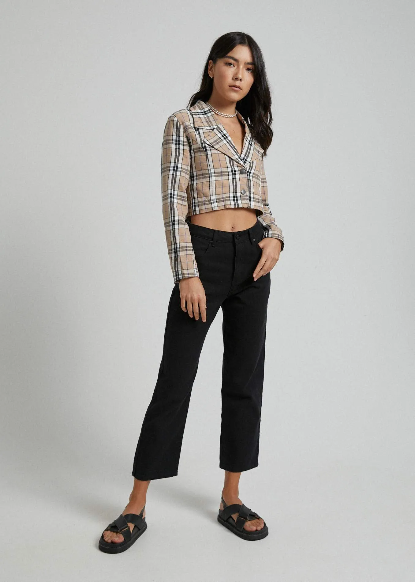 Afends Womens Bianca - Cropped Blazer