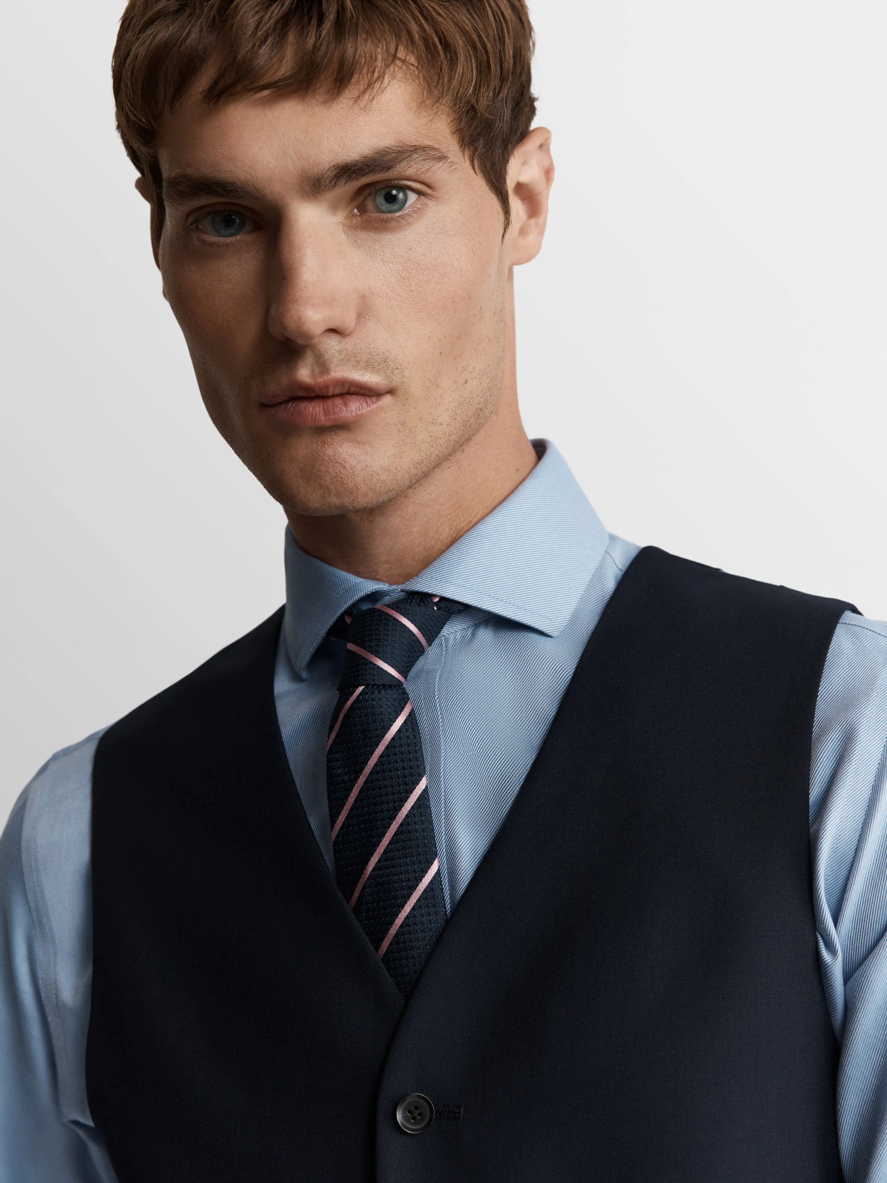 Aldgate Italian Luxury Slim Navy Waistcoat