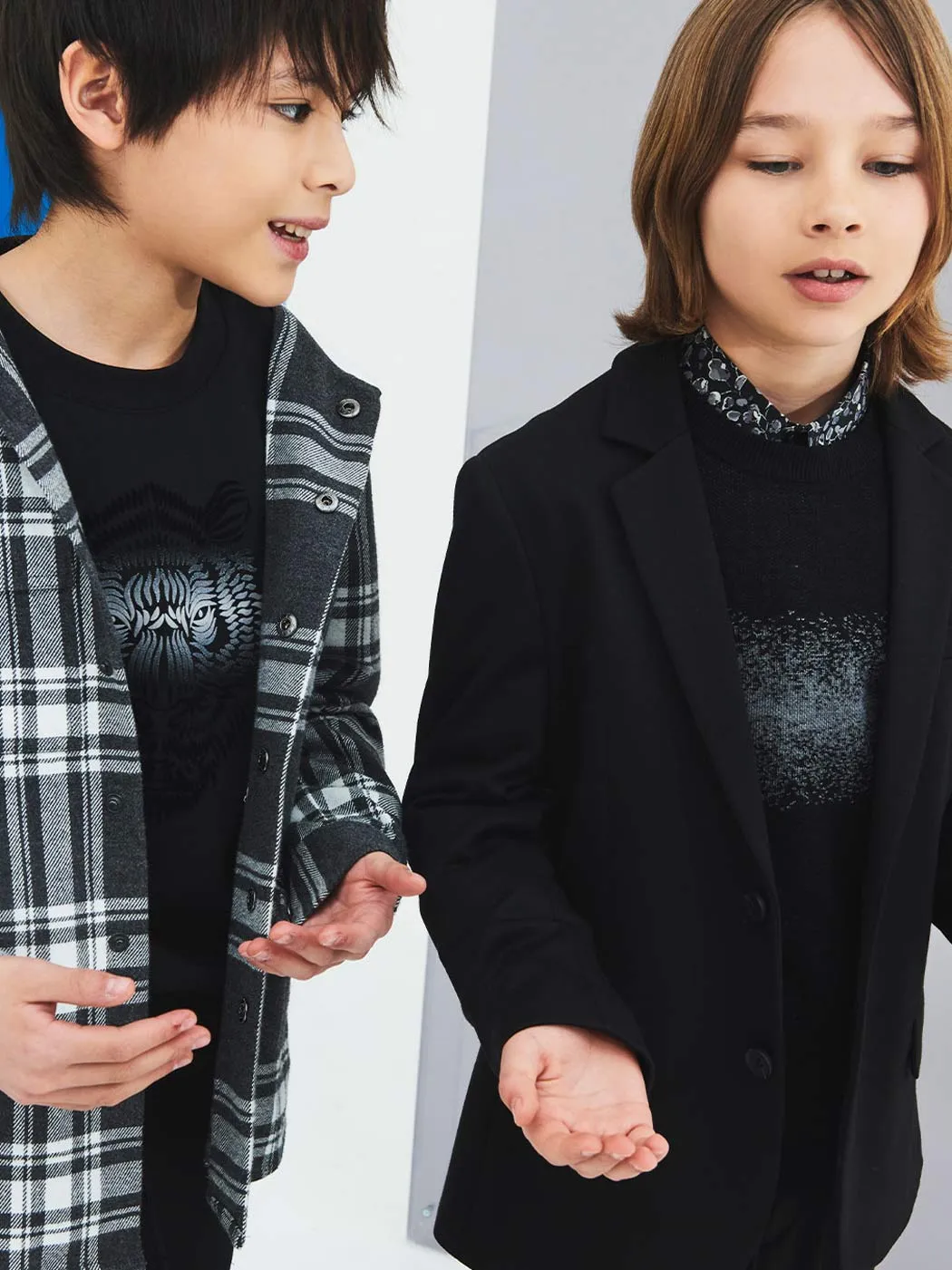 ANTONY MORATO Blue-Black jacket for boy - MKJS00014