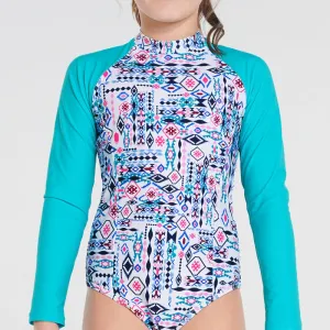 Aqua Blu Pre-Teens Long Sleeve One Piece AG9093IN - Inca