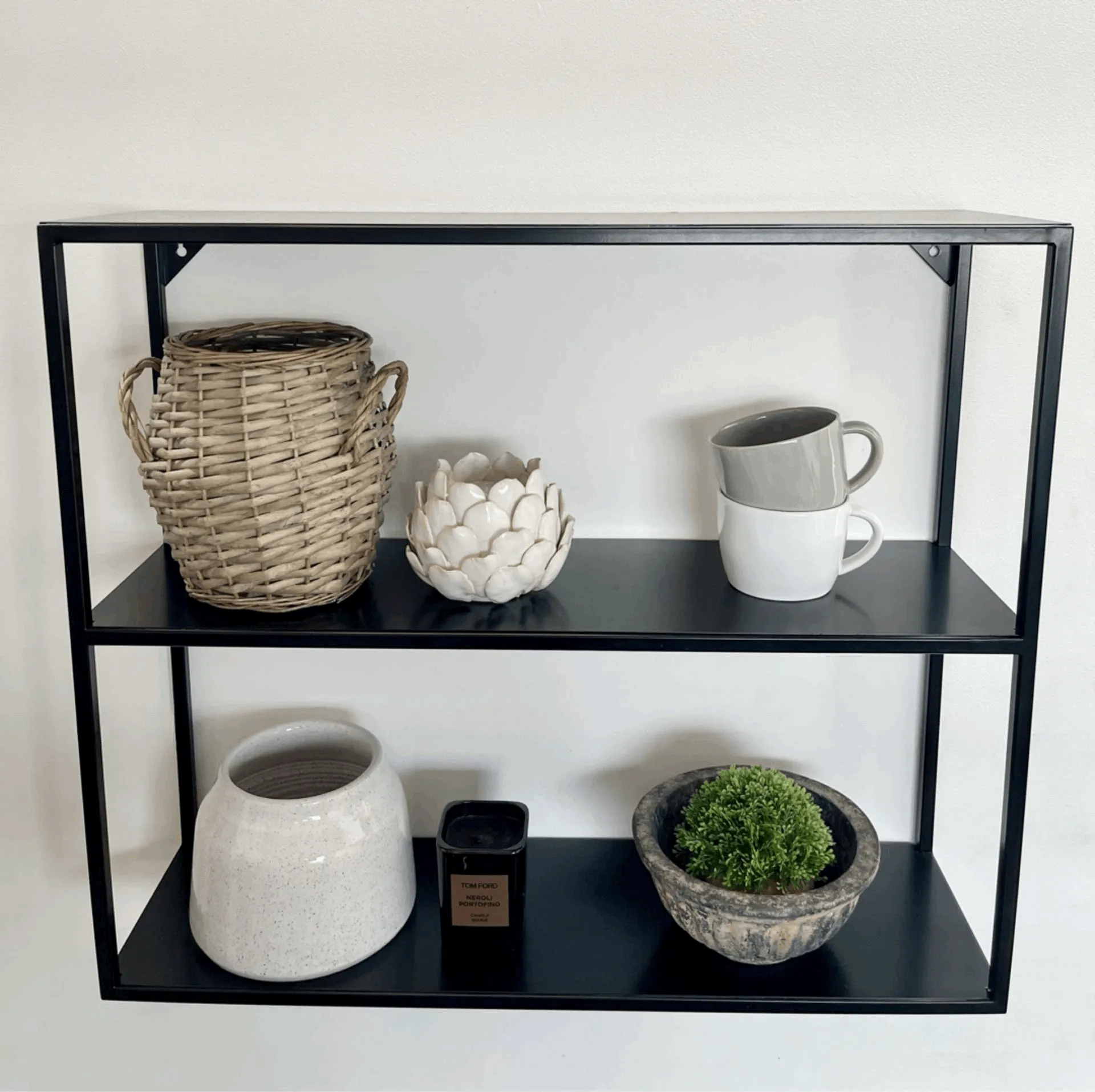 Black Metal Wall Shelf Large