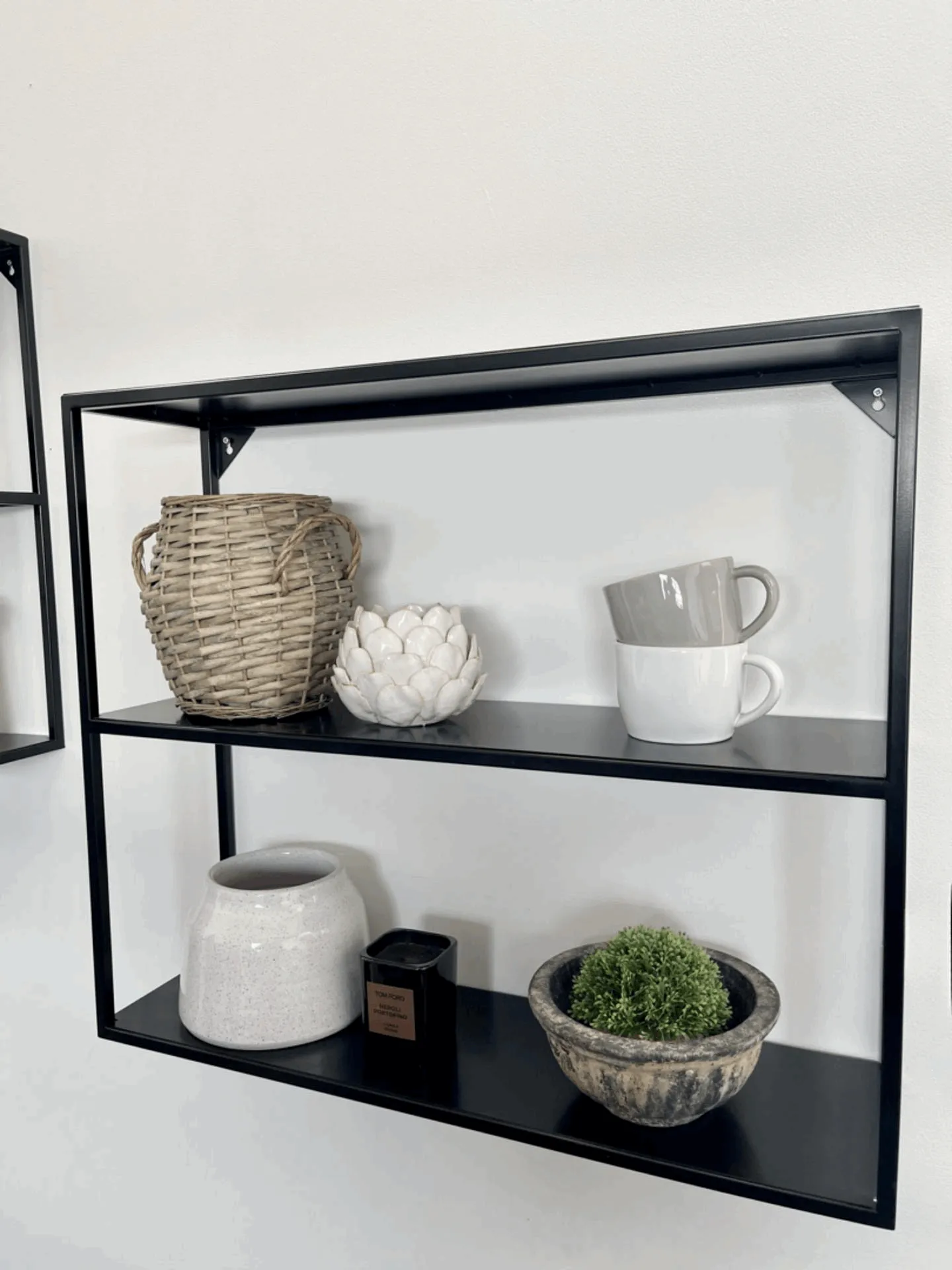 Black Metal Wall Shelf Large