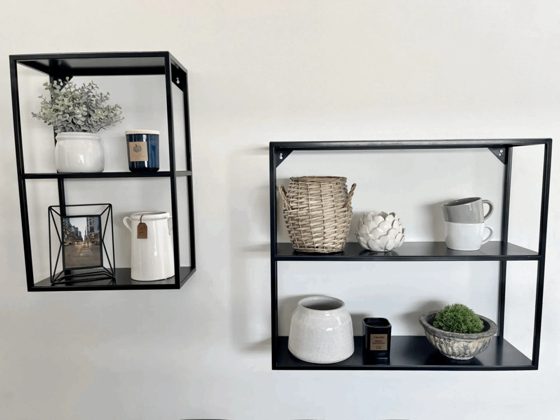 Black Metal Wall Shelf Large