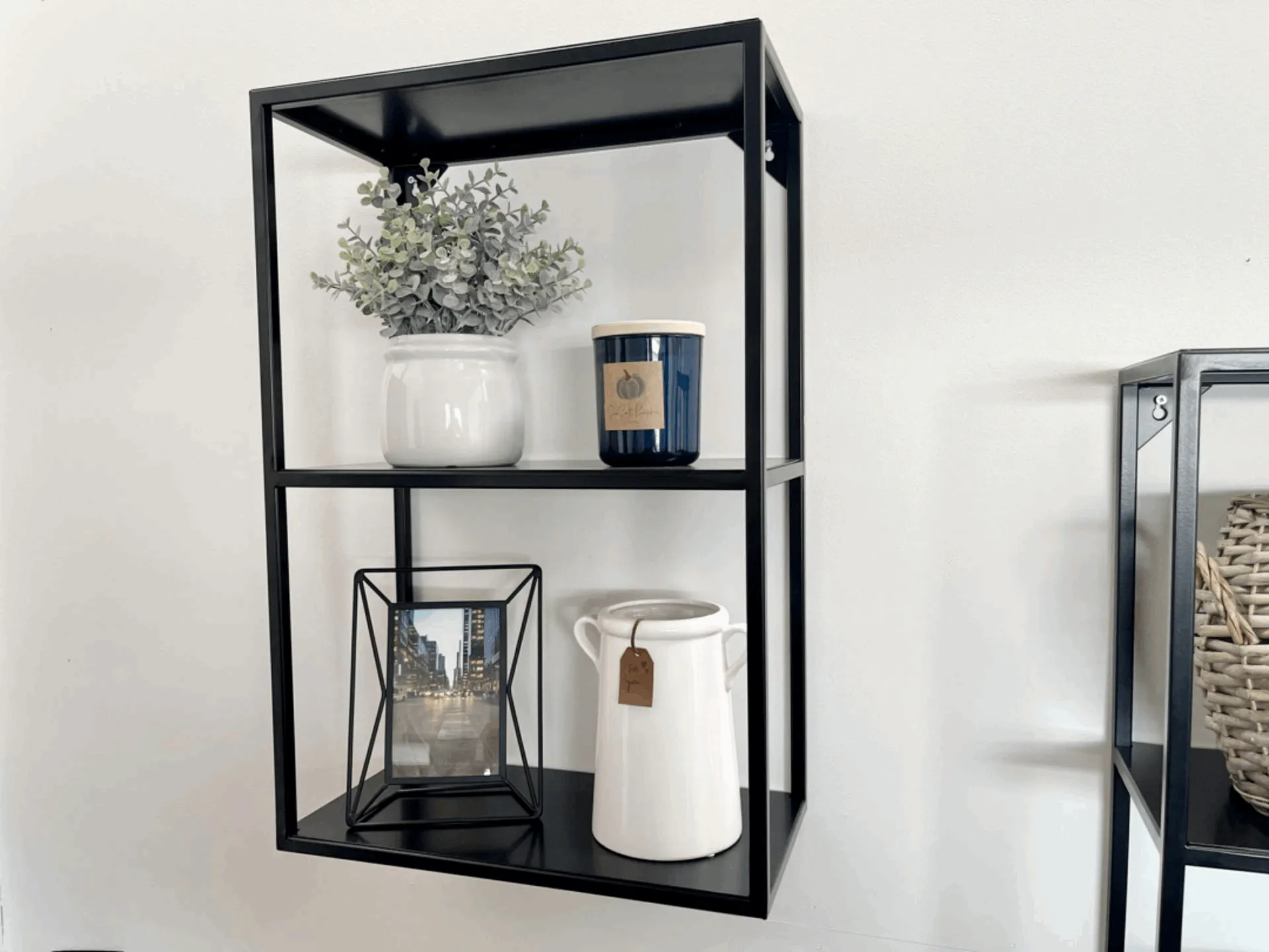 Black Metal Wall Shelf Small