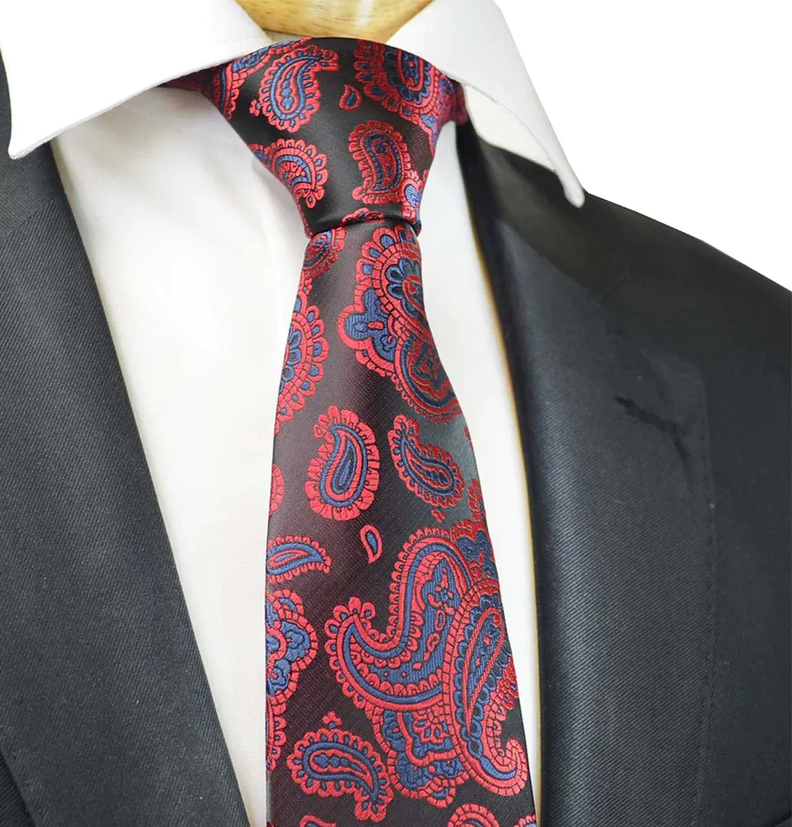 Burgundy Fashionable Paisley Tie