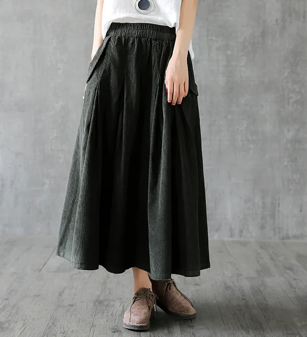 Casual Cotton linen loose fitting Women's Skirts  DZA2005262