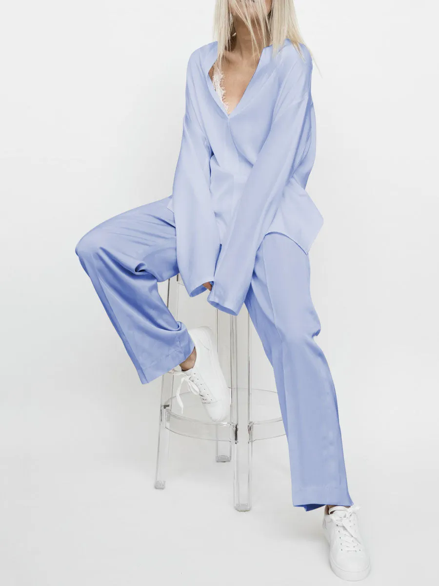 Casual Loose Comfortable Soft Top Trouser Suit