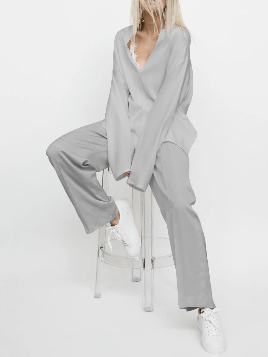 Casual Loose Comfortable Soft Top Trouser Suit