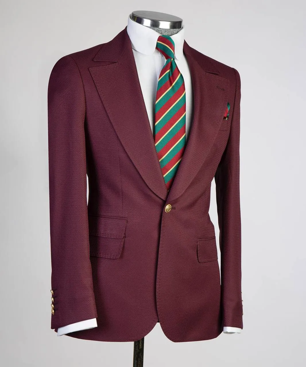 Classic Burgundy 3 Piece Suit