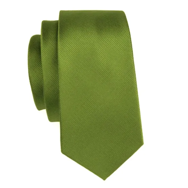 Classy Men Olive Green Silk Tie