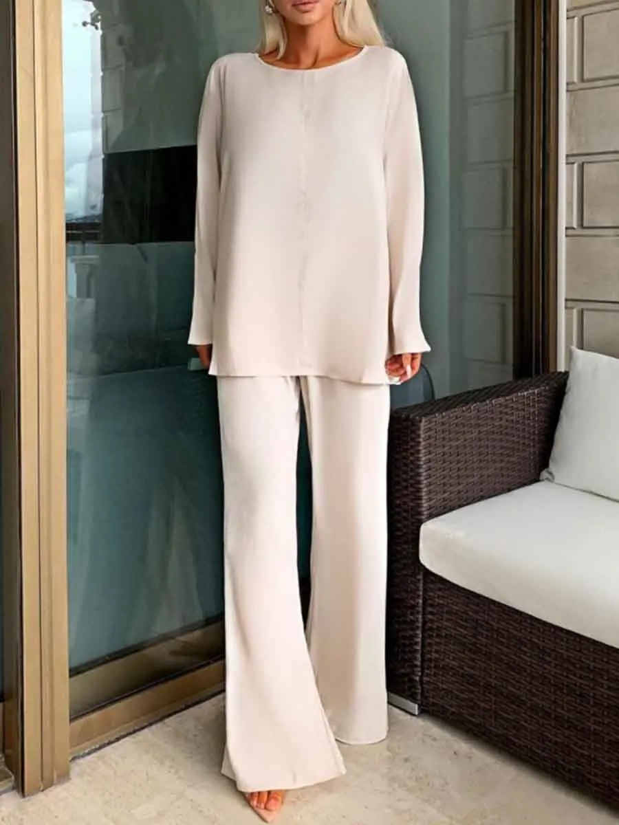 Comfortable Round Neck Loose Casual Two-piece Suit