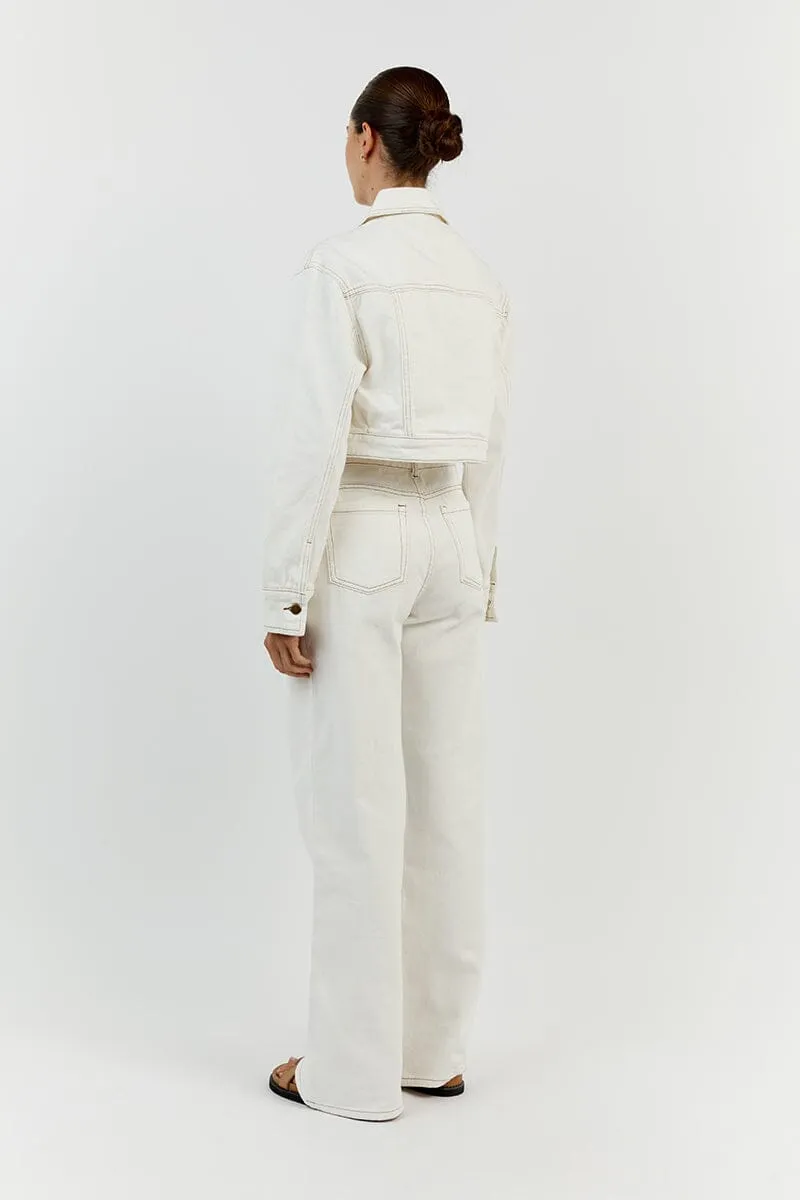 DEVIN OFF WHITE CROPPED JACKET