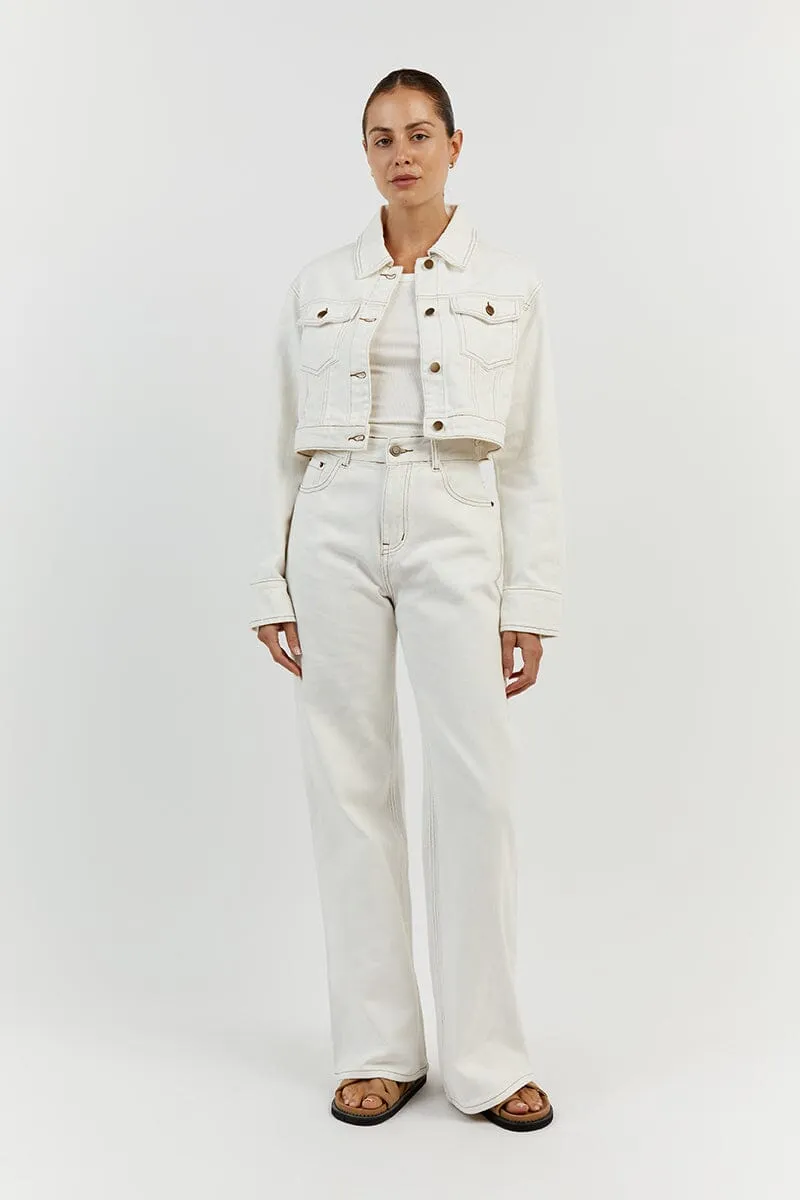 DEVIN OFF WHITE CROPPED JACKET