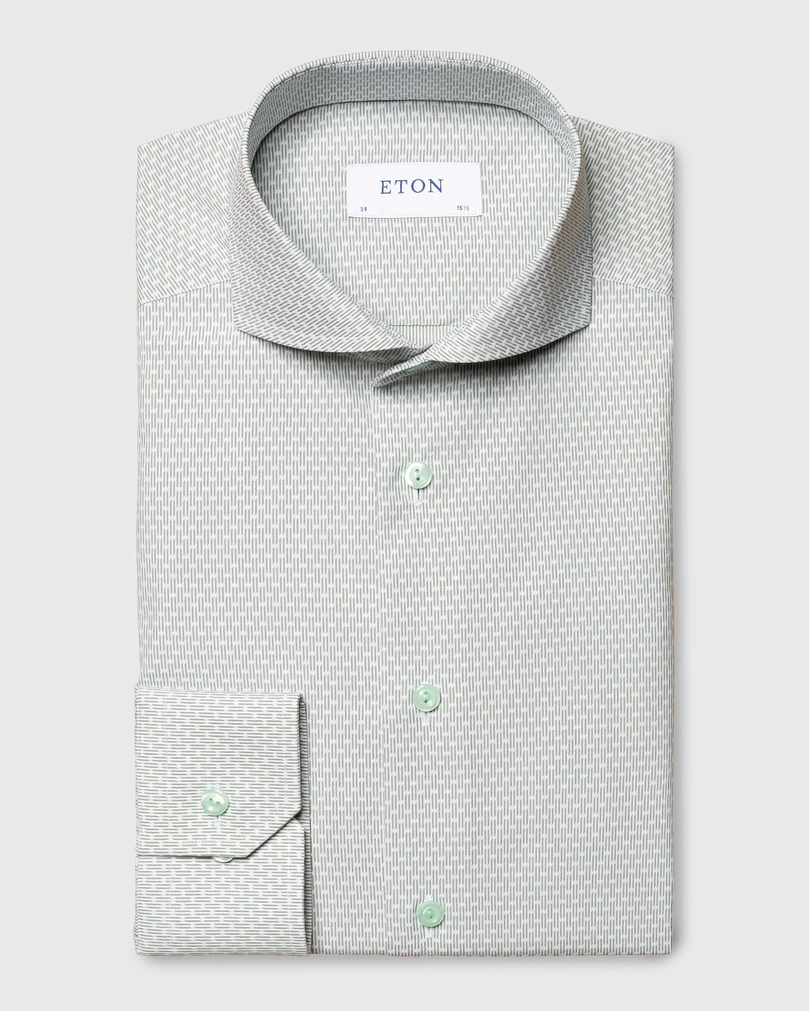 ETON 10000327065 GREEN SLIM SC SHIRT