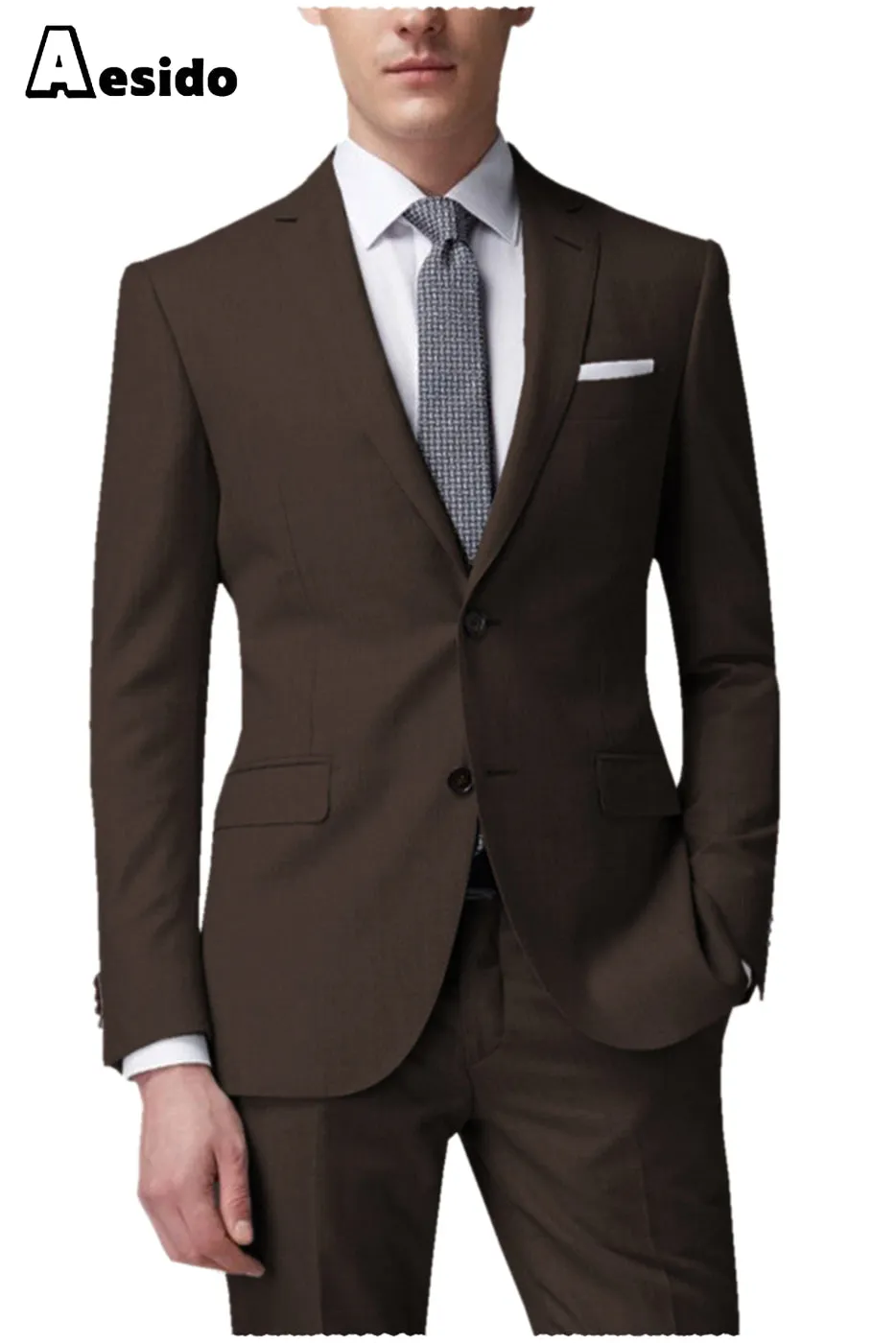 Fashion Single Breasted Notch Lapel Men's Suit（Blazer Pants）