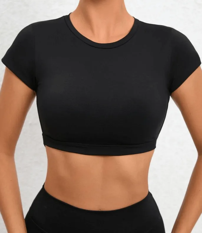 Fashionable Elastic Cropped Women's Open Back Top - SF1370