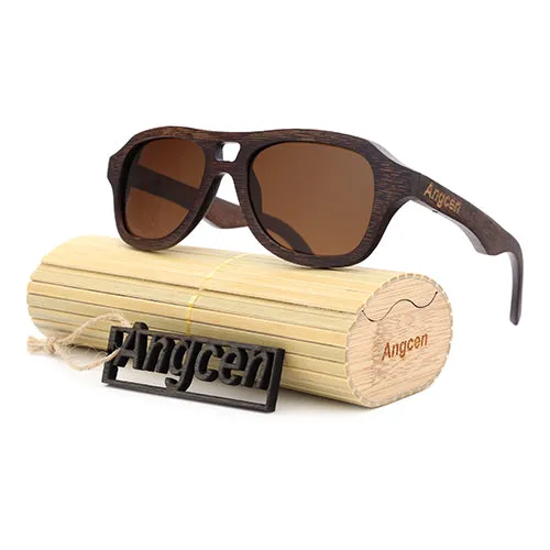 Fashionable Wooden Frame Sunglasses