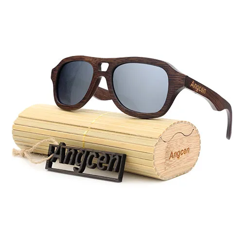 Fashionable Wooden Frame Sunglasses