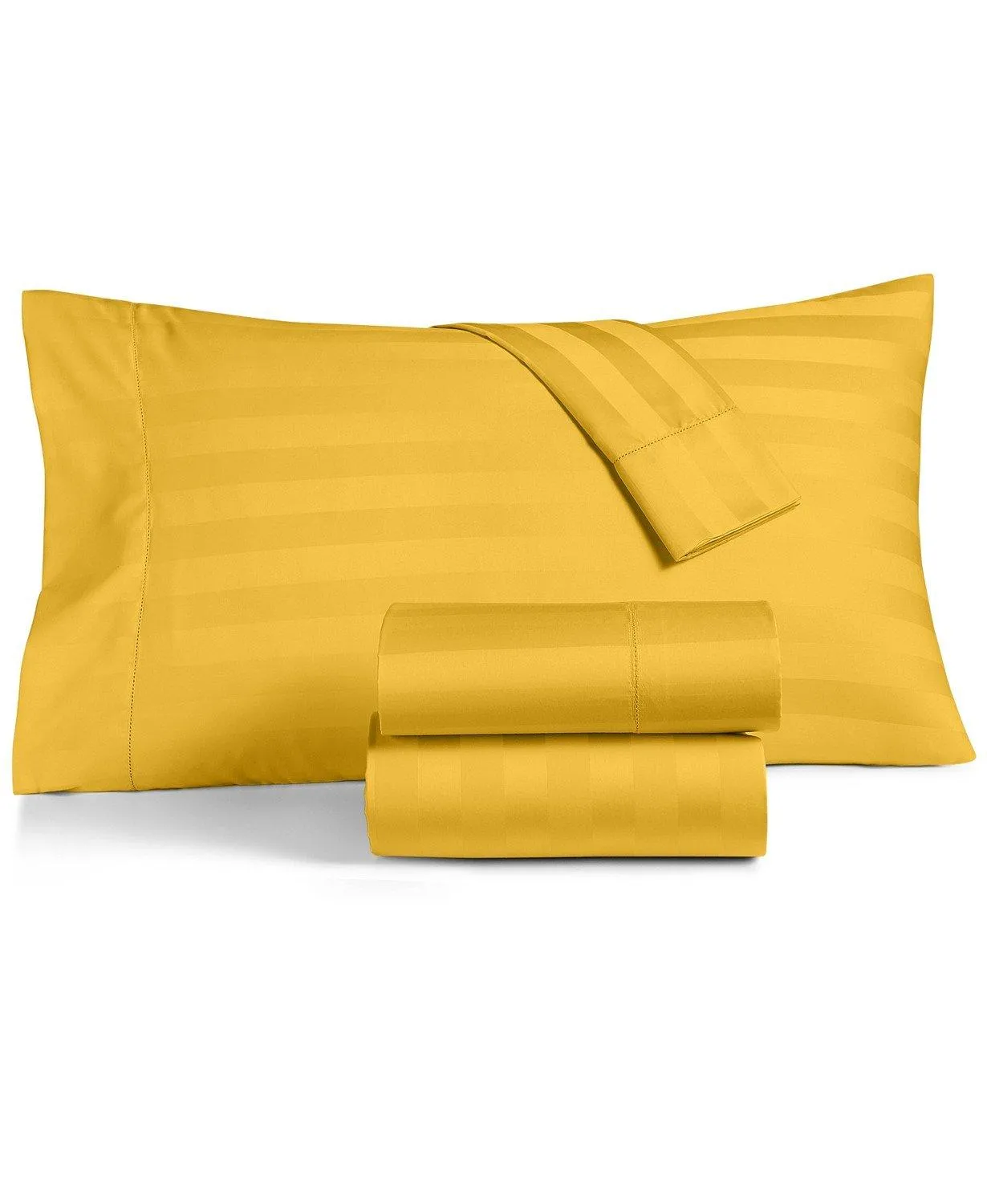 Fitted King Size Cotton Bedsheet - Mustard Color