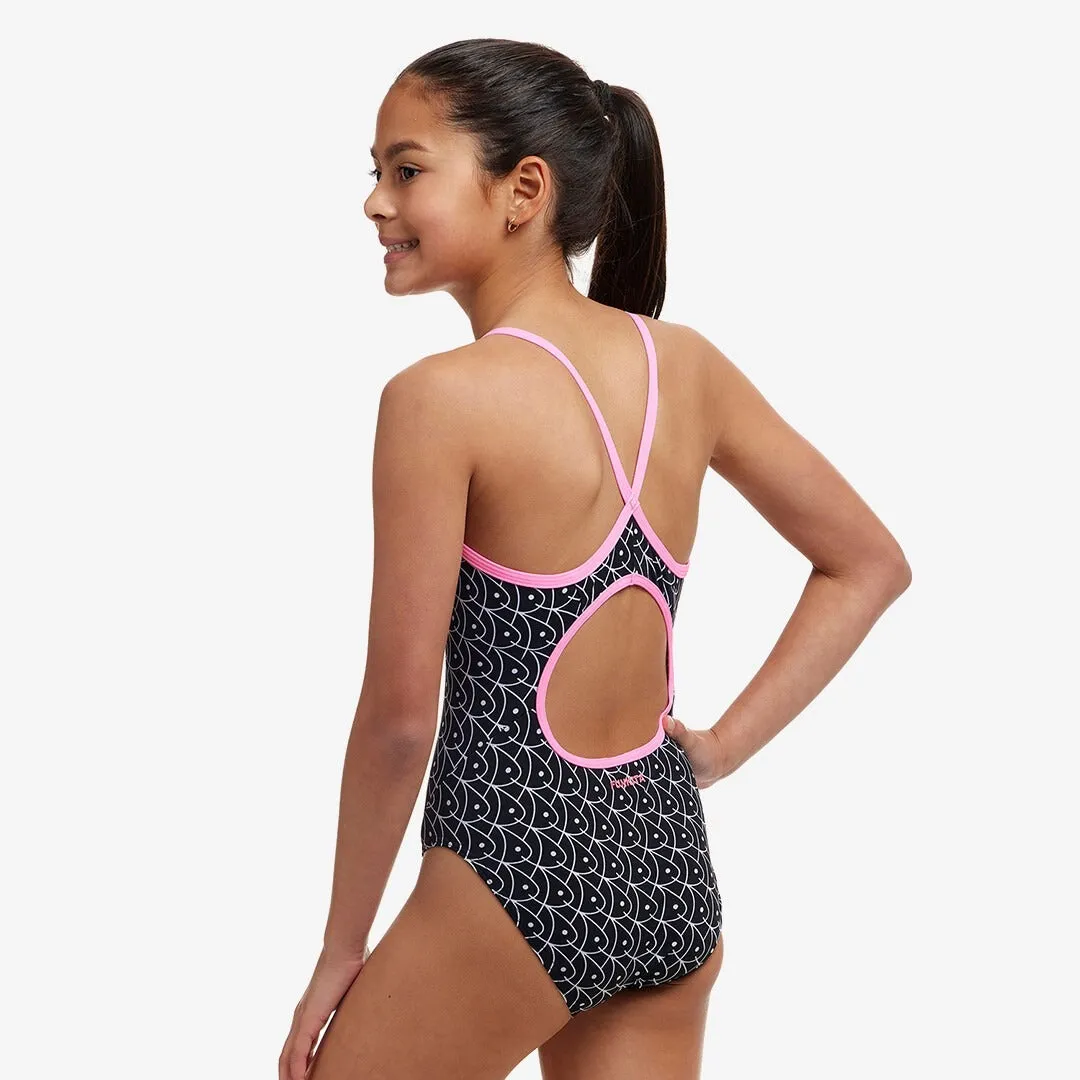 Funkita Girl's Diamond Back One Piece | Summer Fish