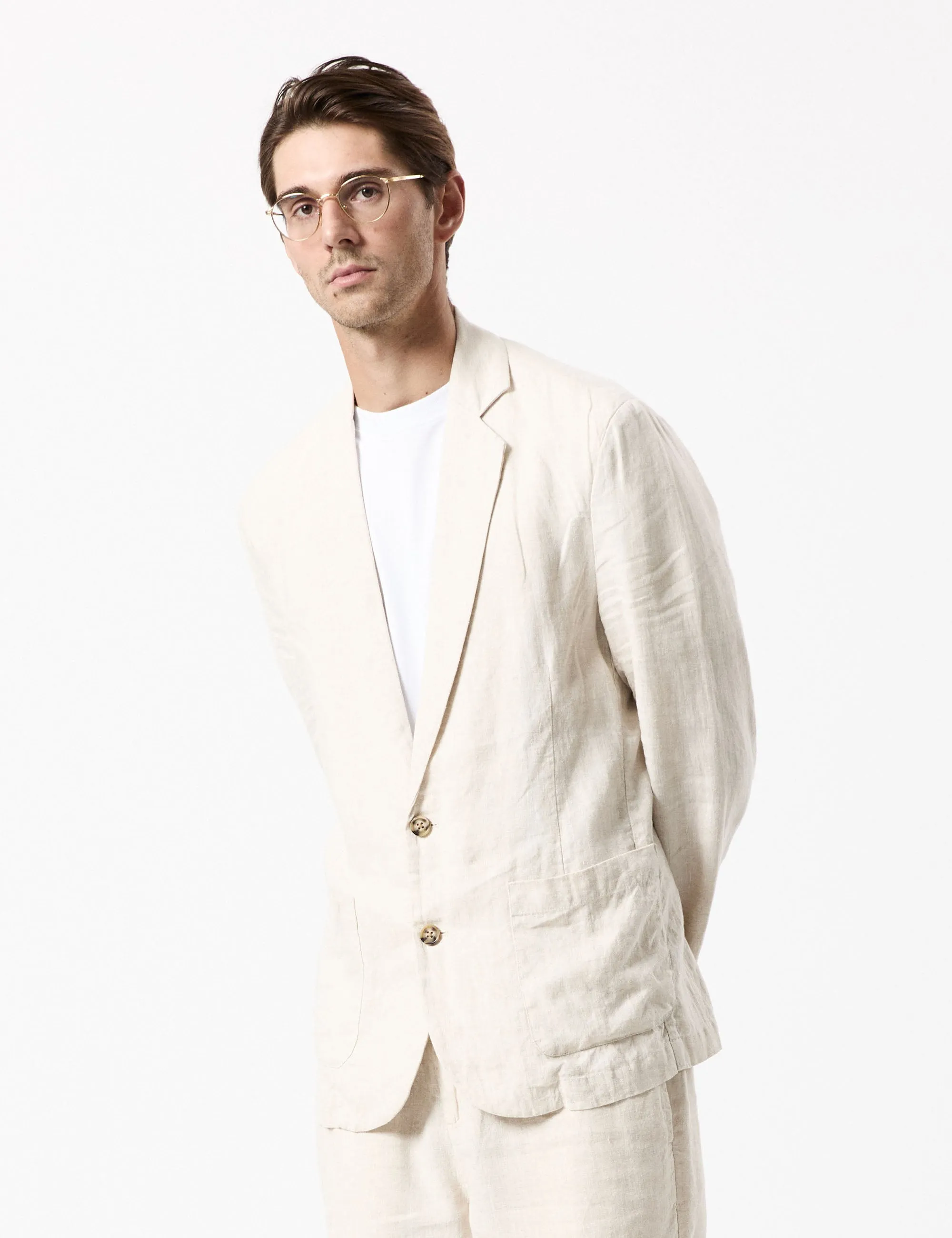 Gatsby Linen Blazer - Natural