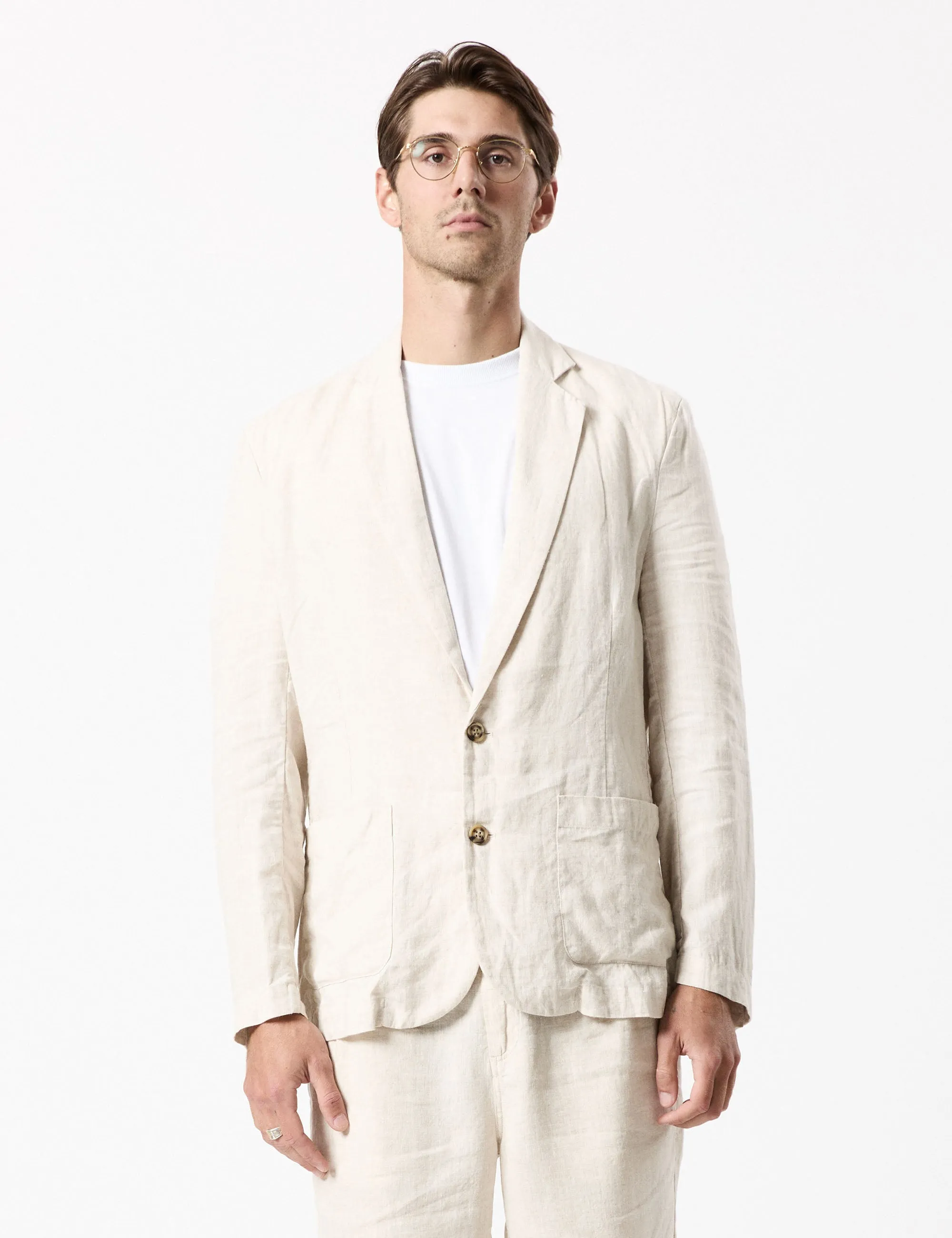 Gatsby Linen Blazer - Natural