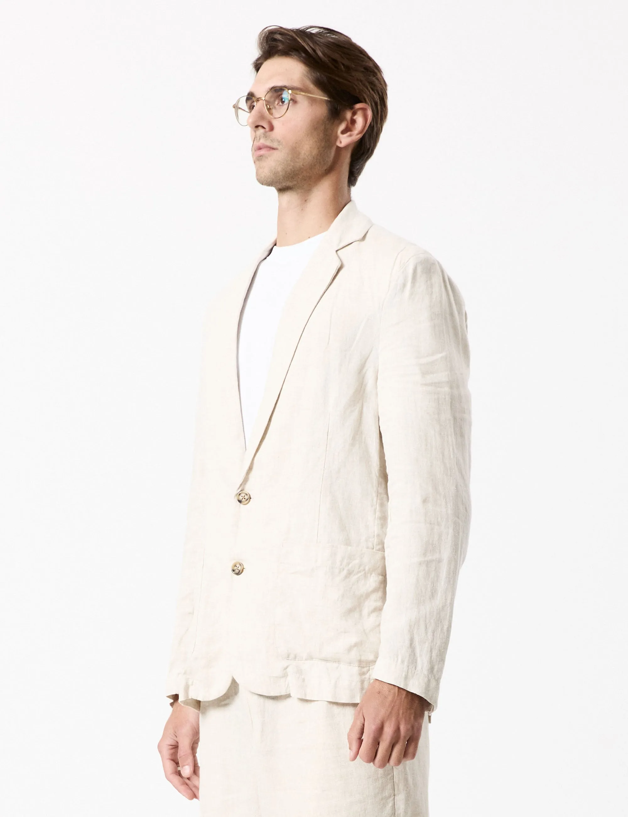 Gatsby Linen Blazer - Natural