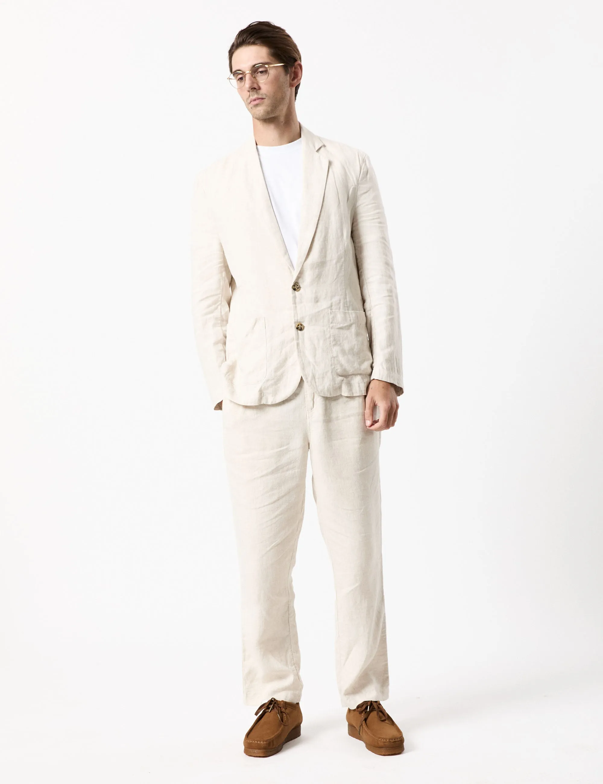 Gatsby Linen Blazer - Natural