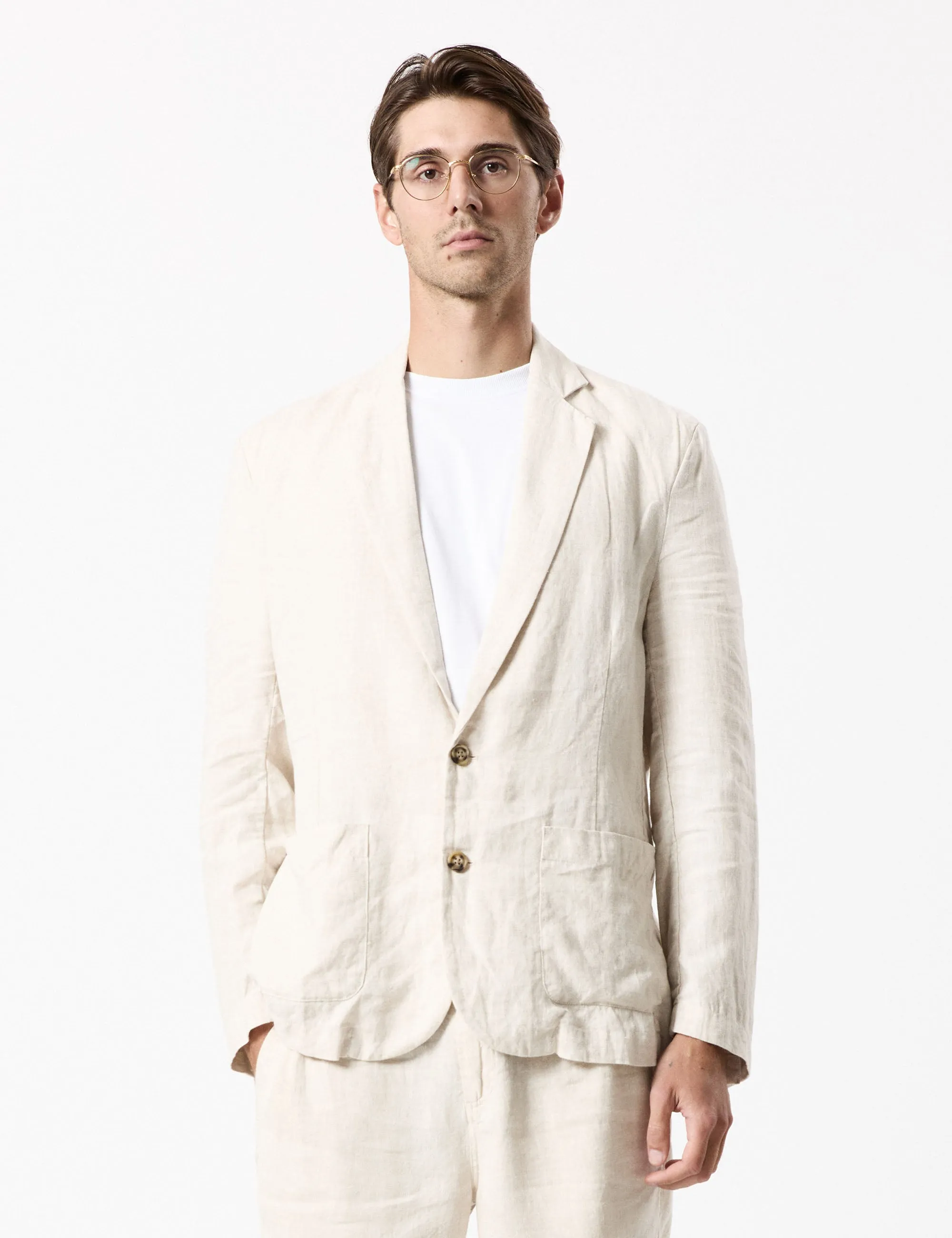 Gatsby Linen Blazer - Natural