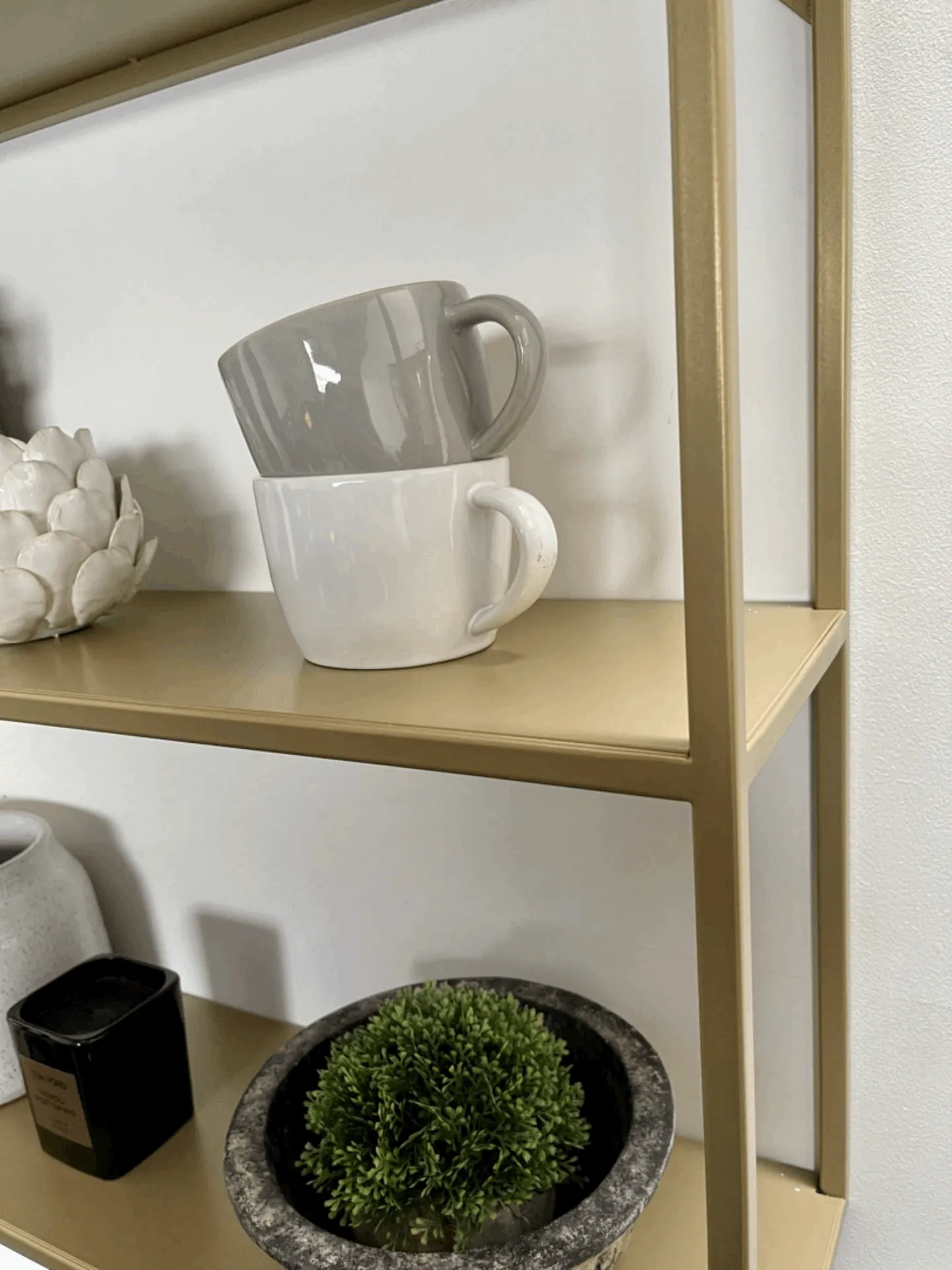 Gold Metal Wall Shelf Large