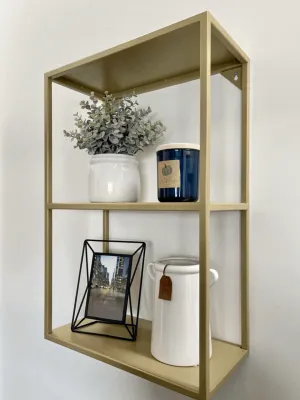 Gold Metal Wall Shelf Small