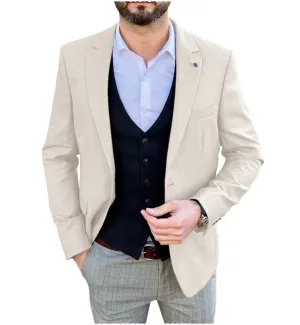 Linen Suits for Men Slim Fit Casual And Business Summer Blazer