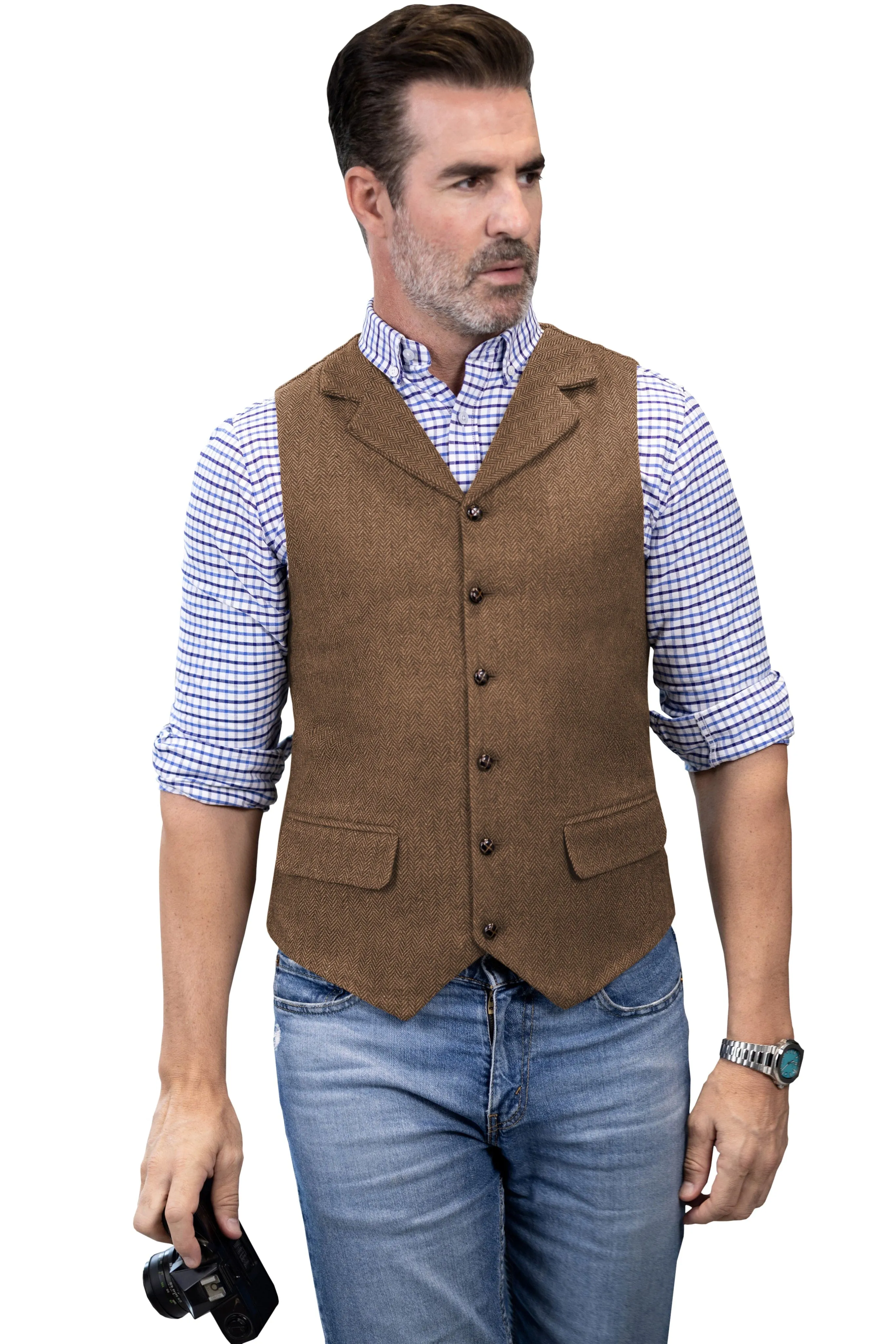 Men's Business Notch Lapel Waistcoat