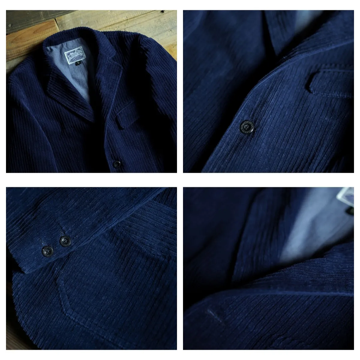 Men's Indigo Engineer Corduroy Suit Jacket