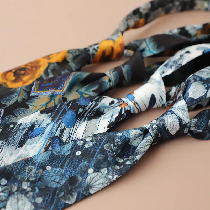 Men's Retro Elegant Neckwear Floral Pattern Necktie