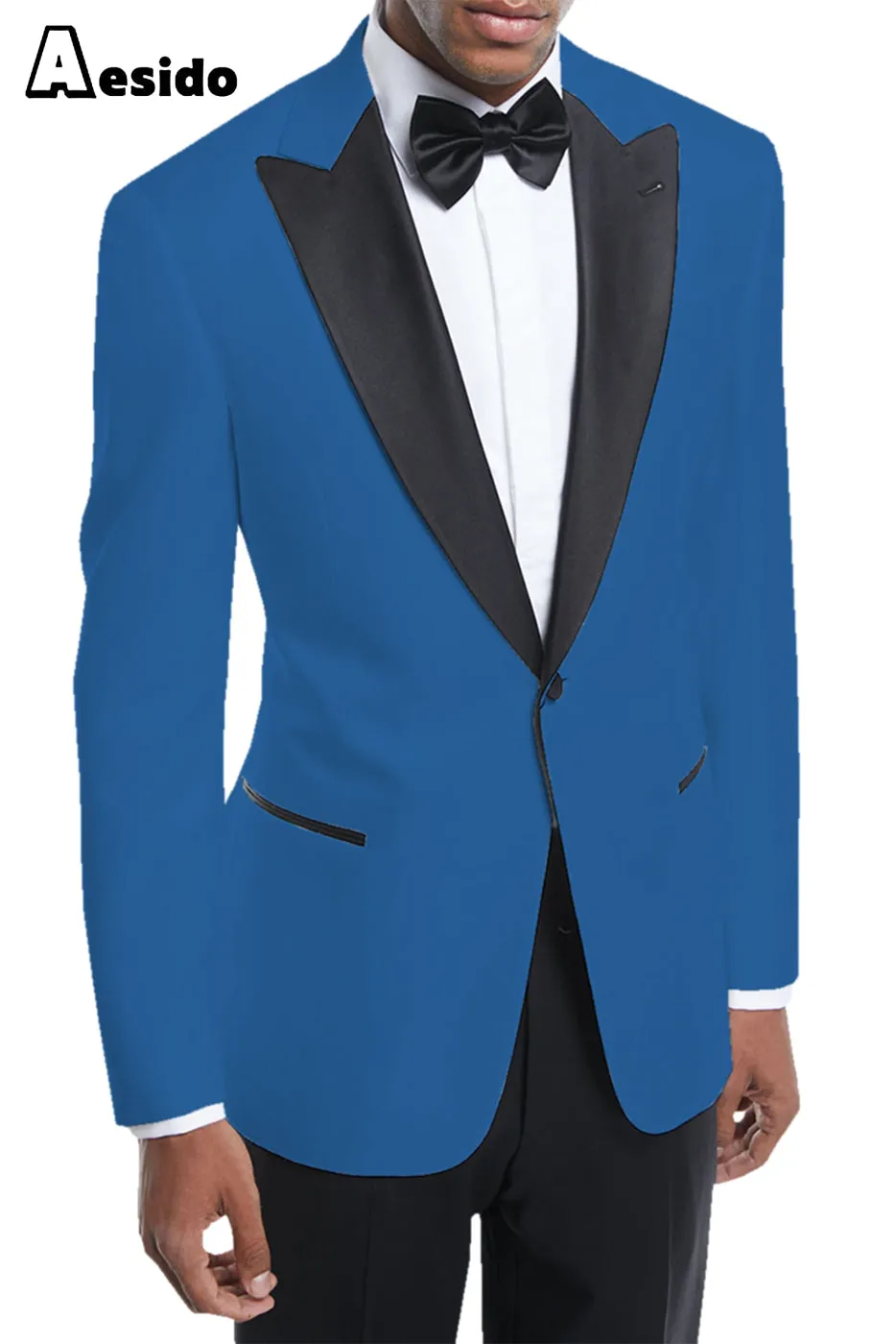 Men's Suit 2 Piece Business Peak Lapel Blazer For Wedding