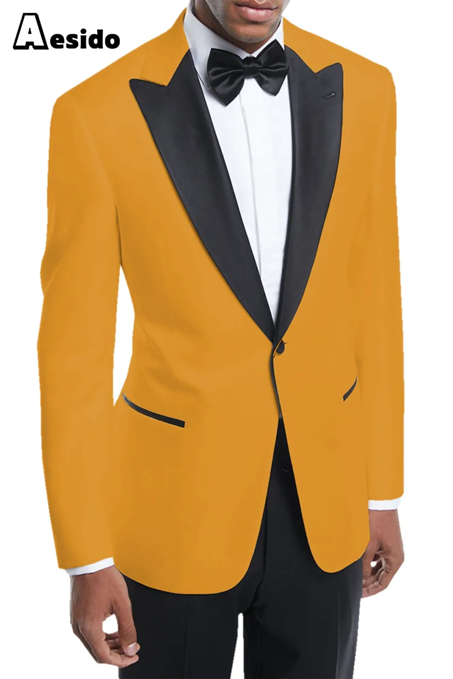 Men's Suit 2 Piece Business Peak Lapel Blazer For Wedding