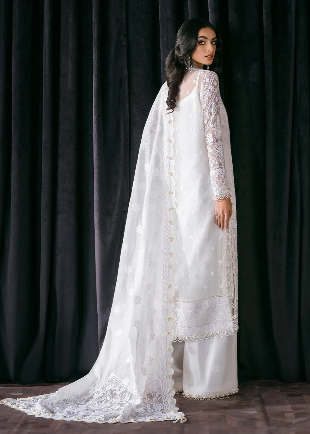 Moon White Suit - Afrozeh Luxury Starlet Collection '23 - Moonstone