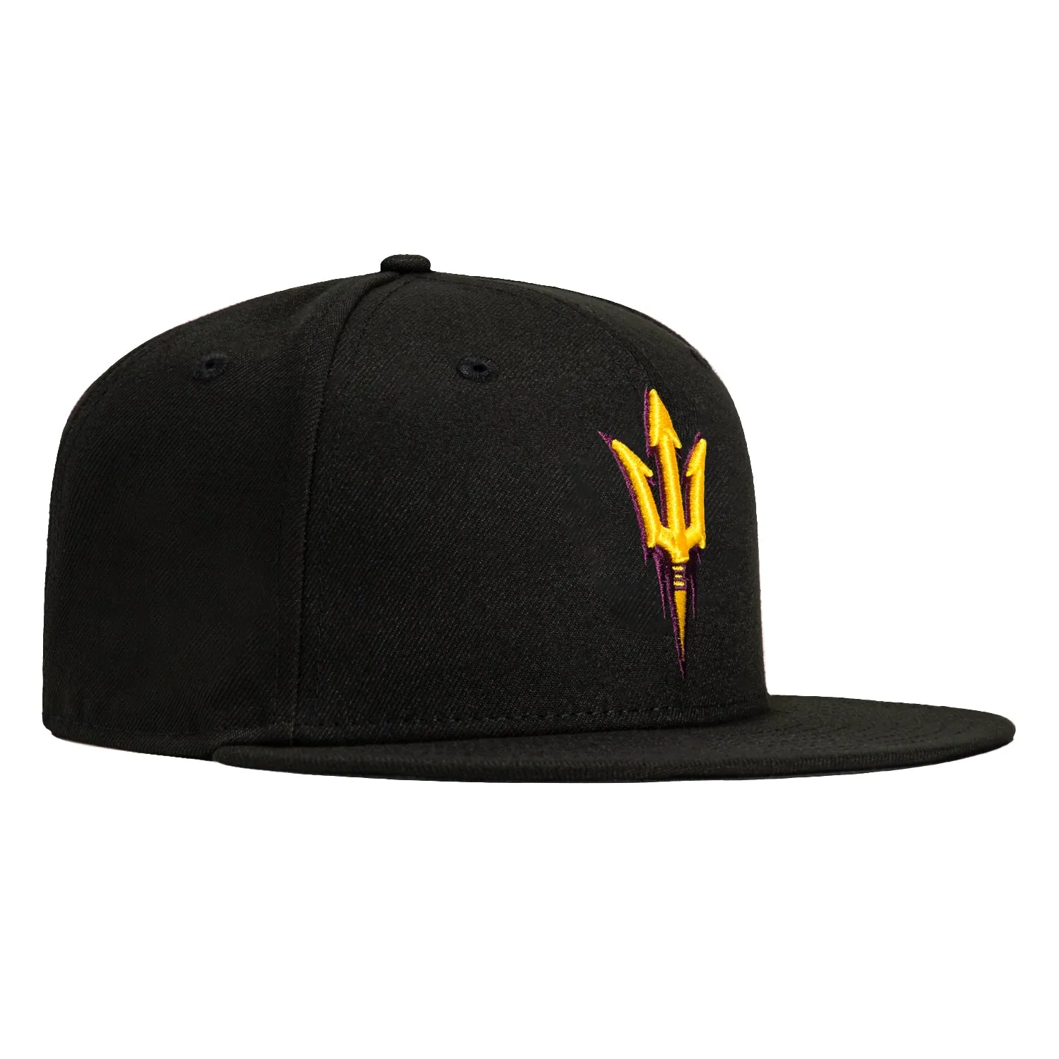 New Era 59Fifty Arizona State University Pitch Fork Hat - Black, Gold, Maroon