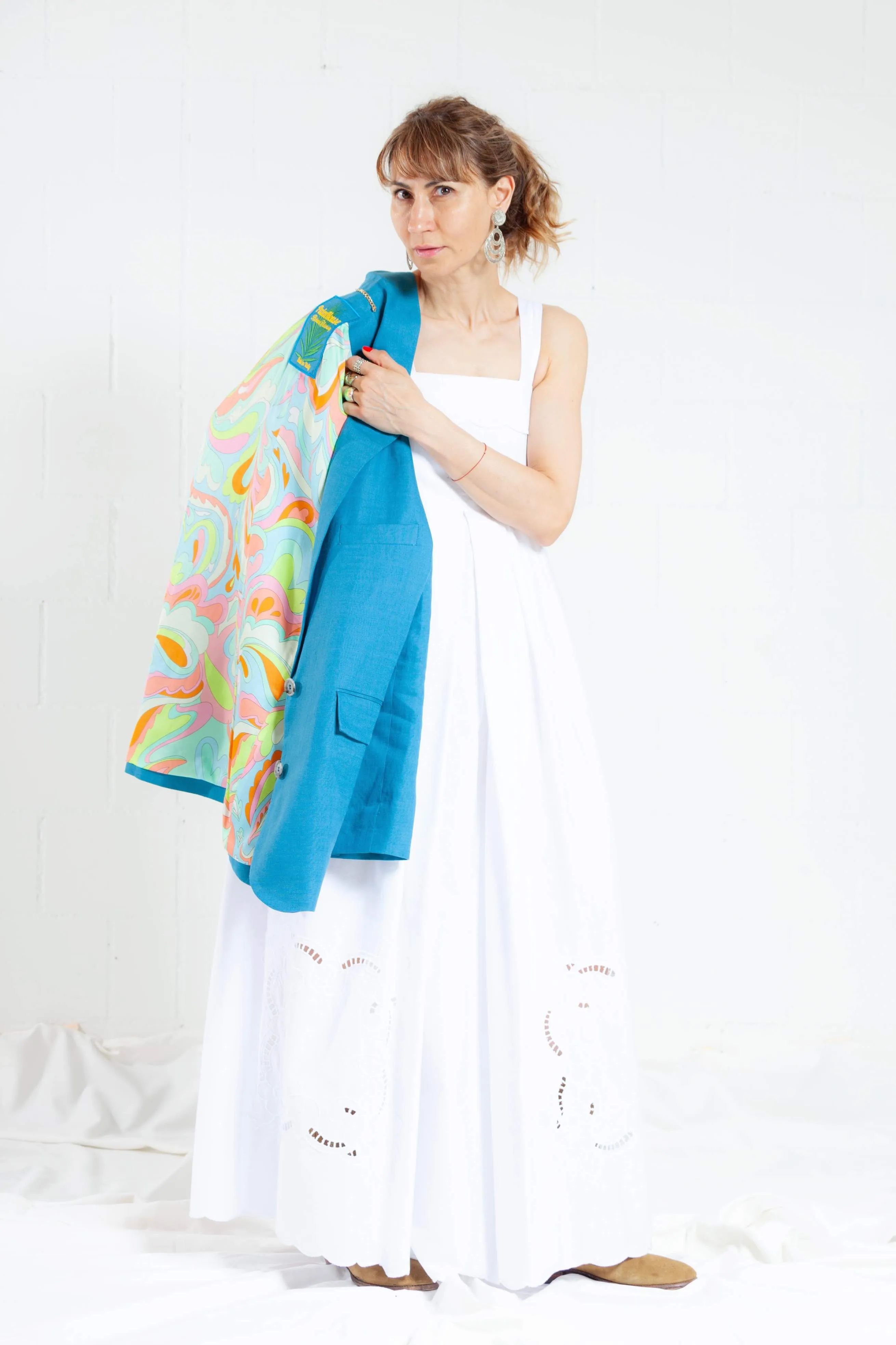 Palmhouse Aqua Linen Blazer - ByAdushka