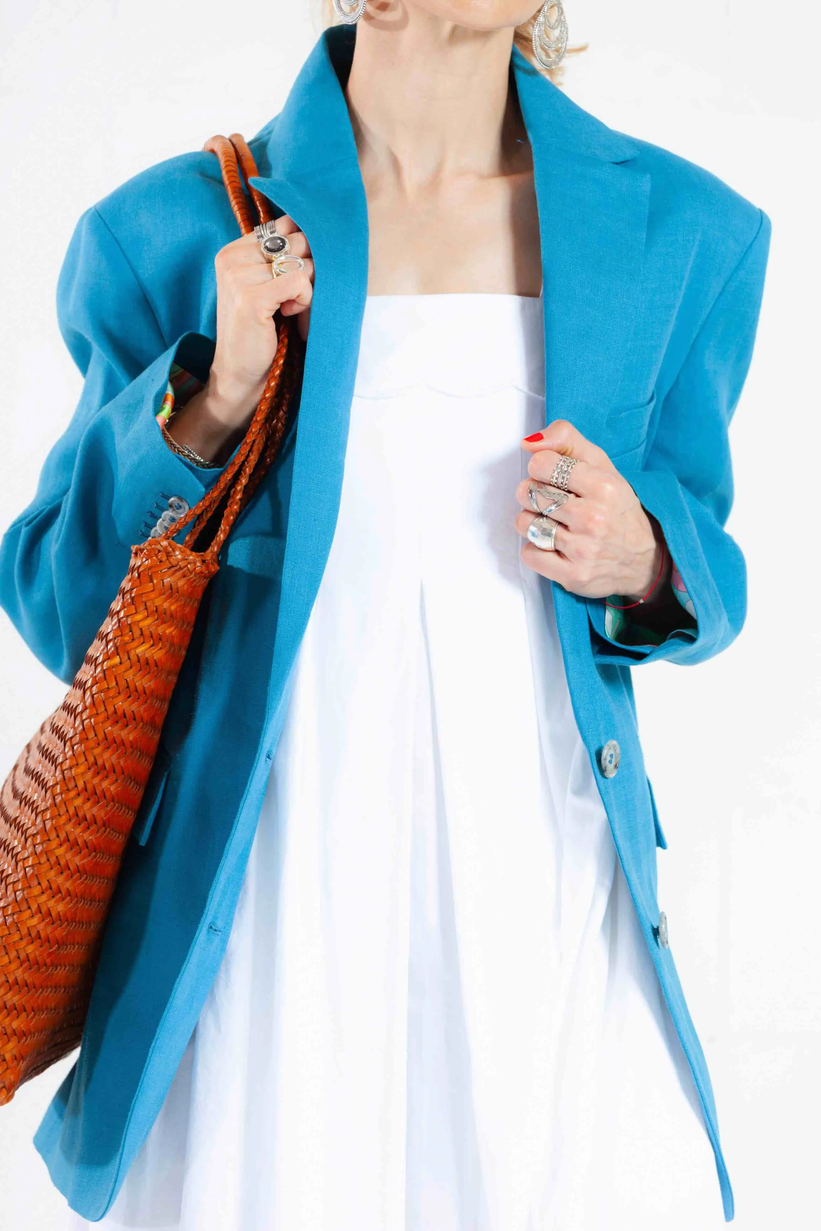 Palmhouse Aqua Linen Blazer - ByAdushka