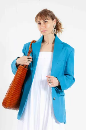 Palmhouse Aqua Linen Blazer - ByAdushka